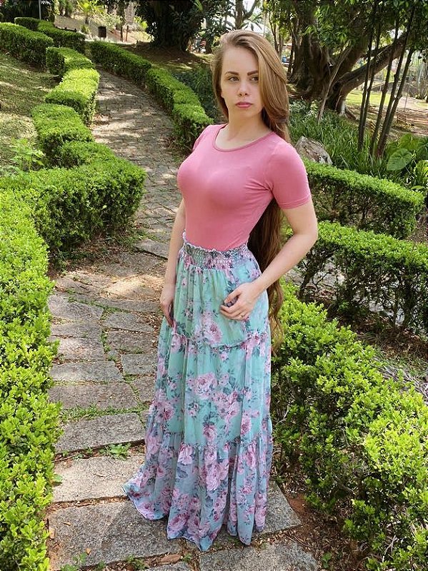 Saia Floral Mariana Terra