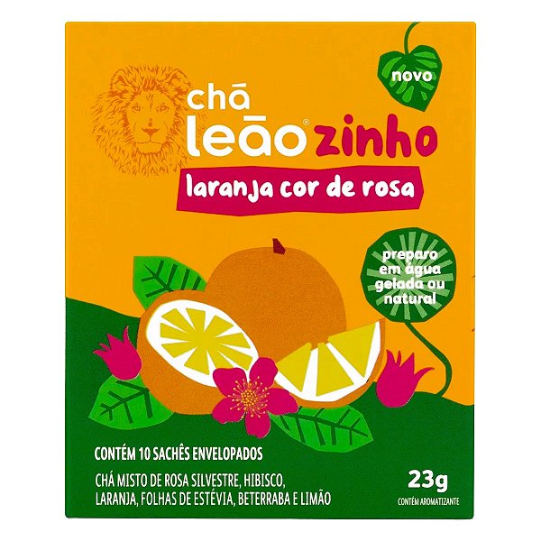 Chá Leãozinho Água Gelada - Laranja cor de Rosa - 10 Unidades