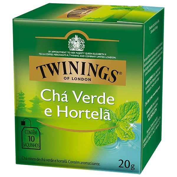 Chá Verde e Hortelã Twinings - 20g / 10 sachês