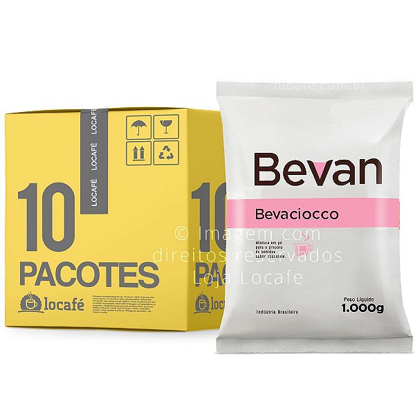 Chocolate com Leite Solúvel Bevaciocco Bevan - 10Kg (10x1kg)