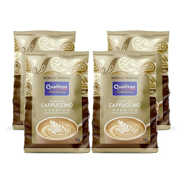 Kit 4kg Cappuccino Premium Tradicional - Qualimax (4 x 1Kg)