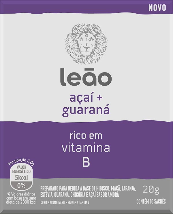 Vitamínico Leão - Açaí e Guaraná 10 Sachês