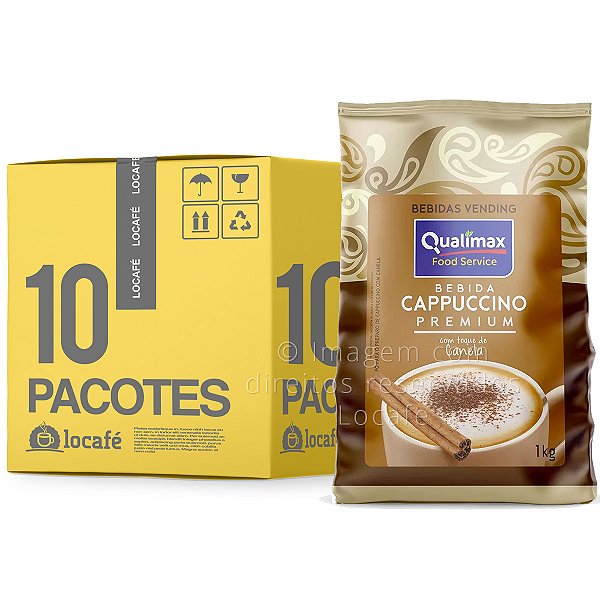 Cappuccino Premium Sabor Canela Qualimax - 10Kg (10x1Kg)