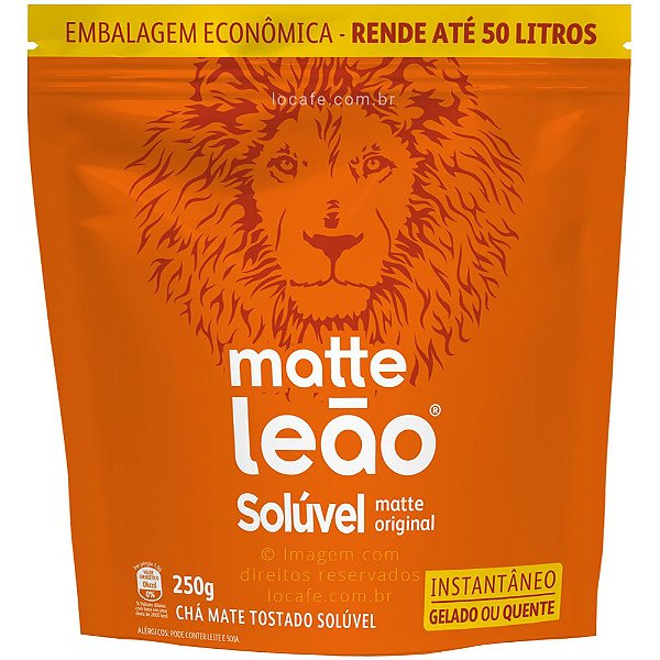 Matte Leão - Chá mate natural solúvel 250g Rende até 50 litros