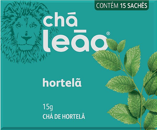 Chá Leão Hortelã em sachês - 15 unidades
