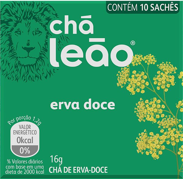 Chá Leão Erva Doce em sachês - 10 unidades 16g