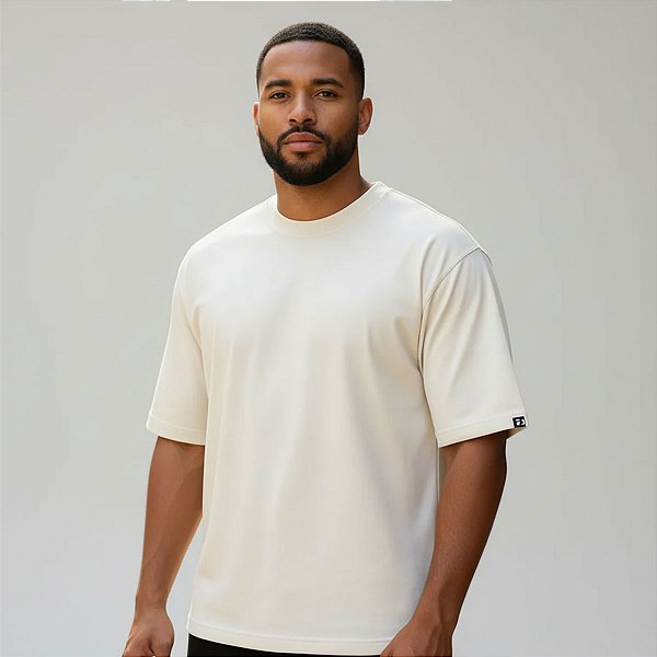 Camiseta Oversized Básica Off White