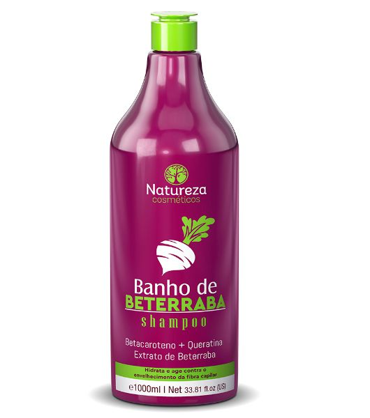 1 Shampoo Litro - Beterraba - Natureza Cosméticos