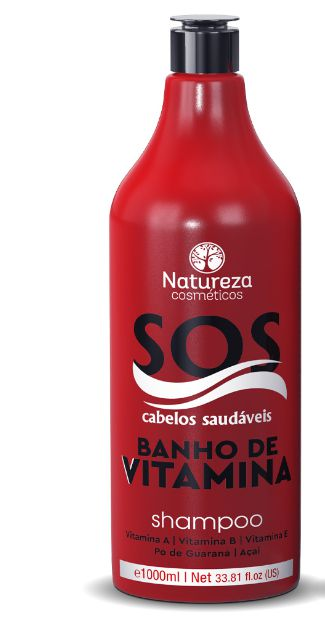 1 Shampoo Litro - SOS - Natureza Cosméticos