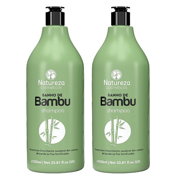 2 Shampoos Litro Bambu - Natureza Cosméticos