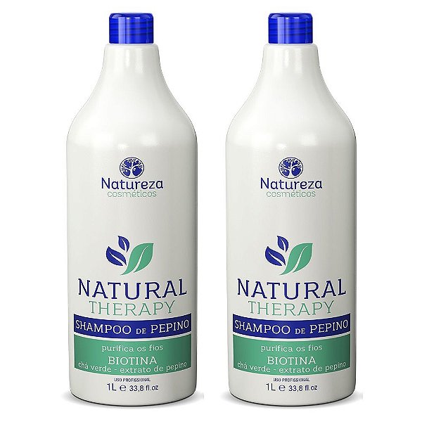 2 Shampoos Litro  Pepino - Natureza Cosméticos