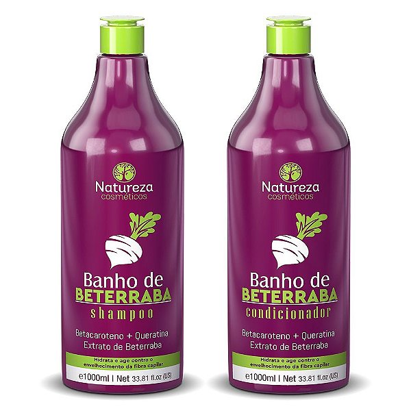 Beterraba Shampoo e Condicionador 1L- Natureza Cosméticos