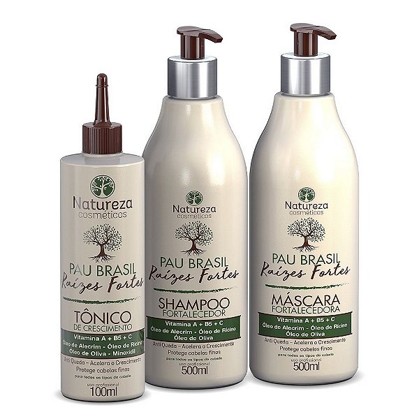 Kit Pau Brasil (Shampoo + Máscara + Tônico + Cápsula) - Natureza cosméticos