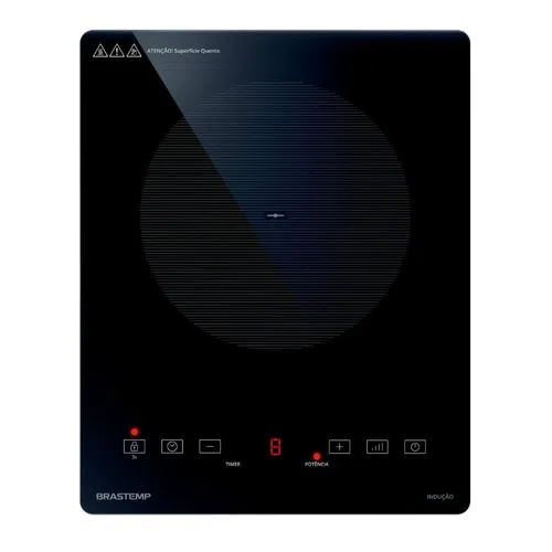 Cooktop 1 Boca de Indução Brastemp Portátil com Touch Timer com Autodesligamento (BDJ30BE)