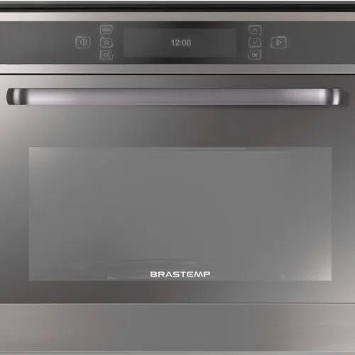 Micro-ondas Brastemp De Embutir 40 Litros cor inox com Grill (BMO40AR)