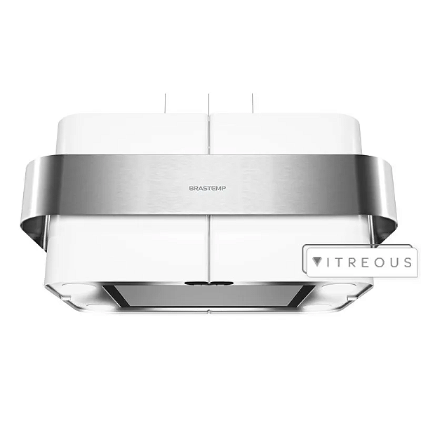 Coifa de Ilha Brastemp 75 cm branca luminária com controle remoto (GAV75AB)