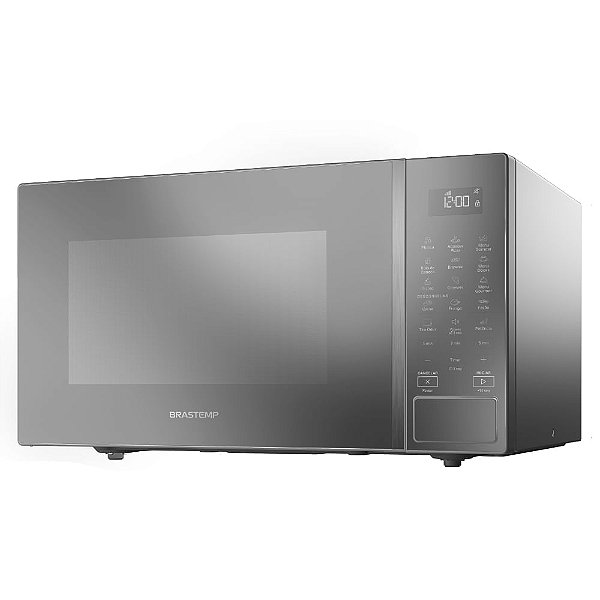 Micro-ondas Brastemp 32 Litros Cinza Espelhado com Menu Gourmet - BMS46AR