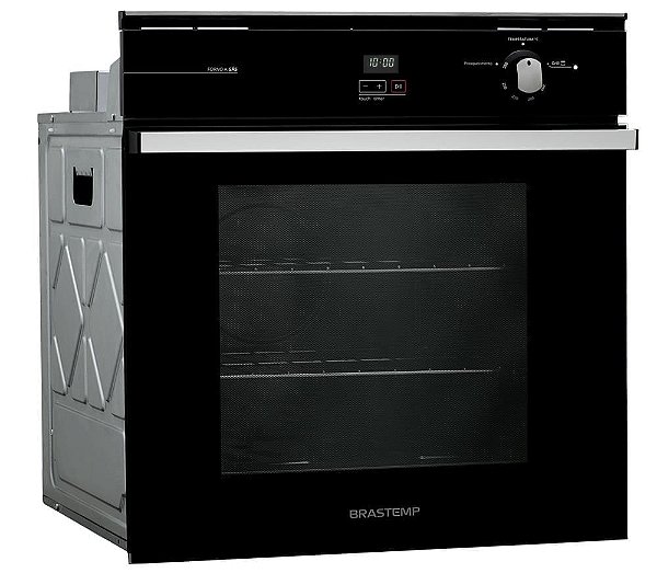 Forno de Embutir a Gás Brastemp 78 Litros Preto com Grill e Timer Touch - BOA84AE
