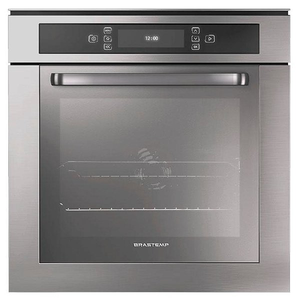 Forno de Embutir Elétrico Brastemp 67 Litros Cor Inox com Função Ar Forçado e Painel Touch - BO260AR