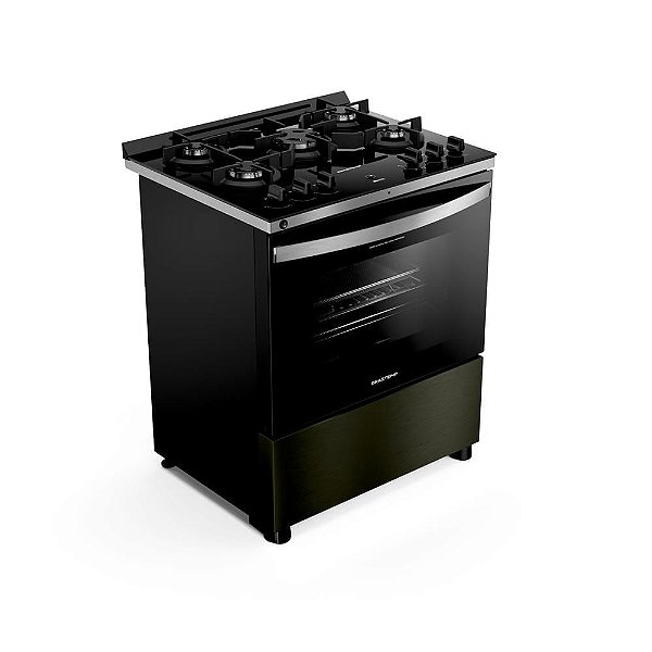Fogão Brastemp 5 Bocas com Mesa de Vidro Eclipse Collection, Função Air Fryer e Turbo Chama - BFS5LAP