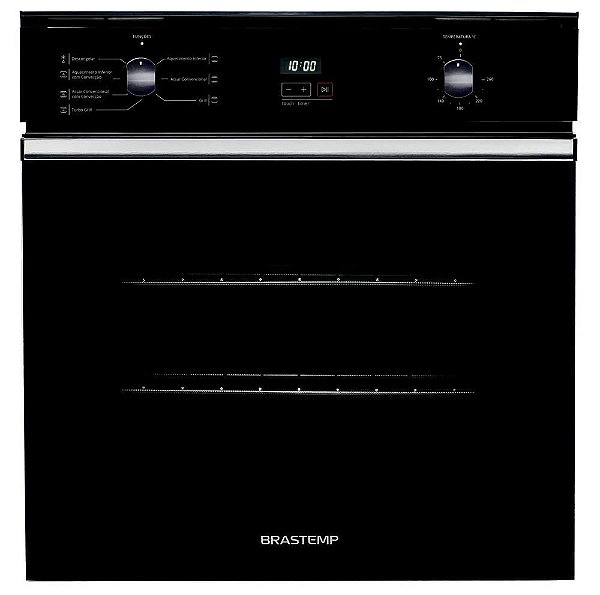 Forno de Embutir Elétrico Brastemp 84 Litros Preto com Convecção e Timer Touch - BOC84AE