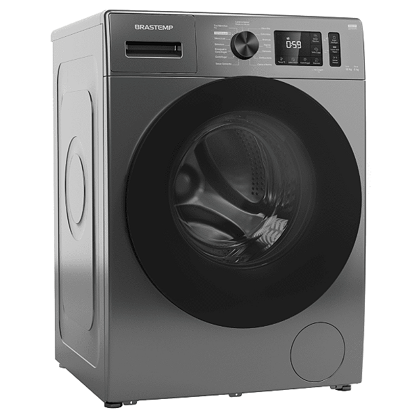 Lava e Seca Brastemp 10Kg/6Kg Titanium com Smart Sensor, Lavar com Vapor e Função Secagem - BNO10AS