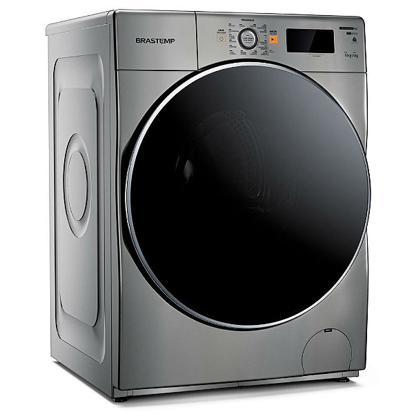 Lava e Seca Brastemp 10,1Kg/6Kg Prata Água Quente com Ciclo Tira Manchas Pro e Ciclo 1h Pronto para Vestir - BNQ10AS