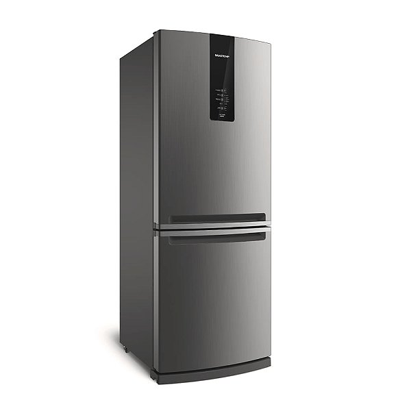Geladeira Brastemp Frost Free Inverse 443 litros cor Inox com Turbo Ice - BRE57AK