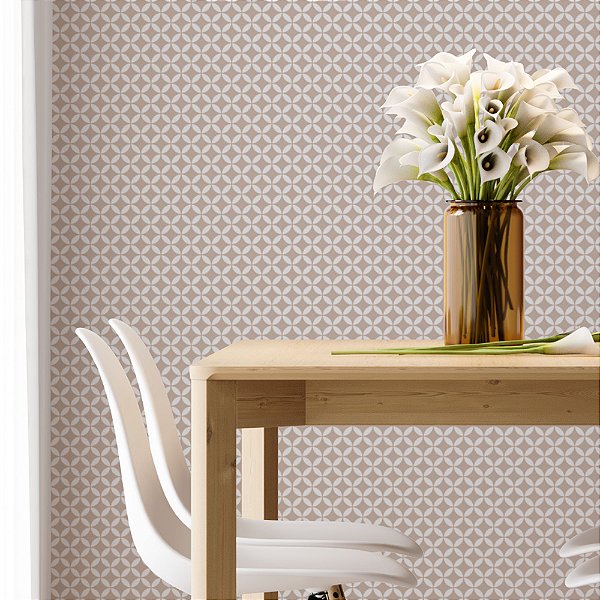 Papel de Parede Adesivo Vinil Mosaico Losango Nude Cozinha Lavabo Quarto