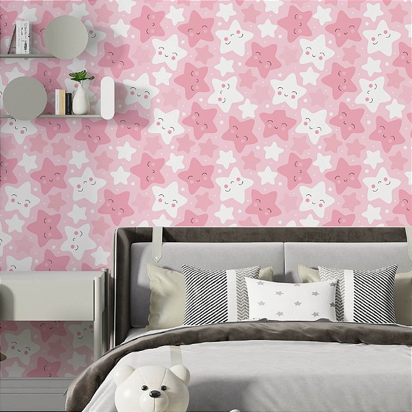 Papel De Parede Personalizado Menina Árvores Floridas Rosa