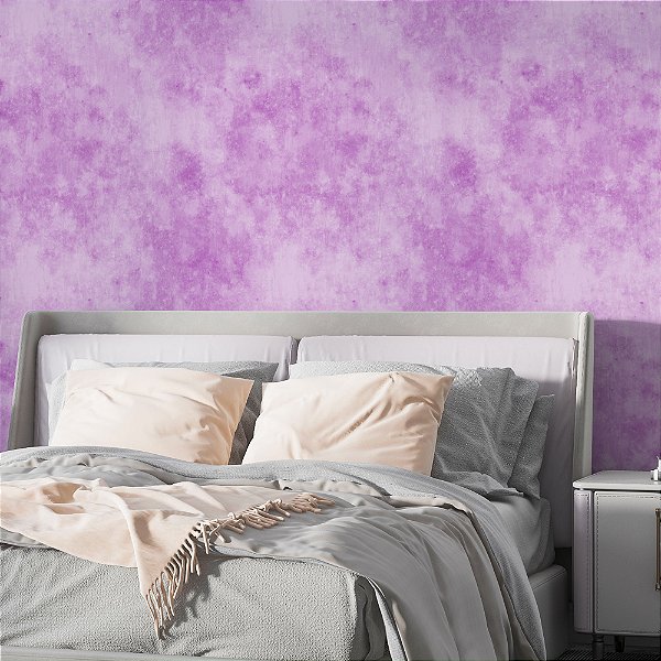 Papel de Parede Adesivo Vinil Tie Dye Rosa Abstrato Cimento Queimado Quarto Menina