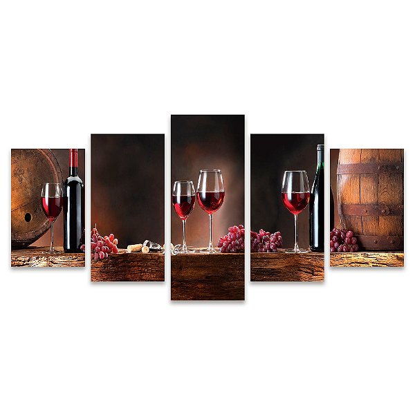 Kit Quadros Mosaico Quarto Vinho Sala Barris
