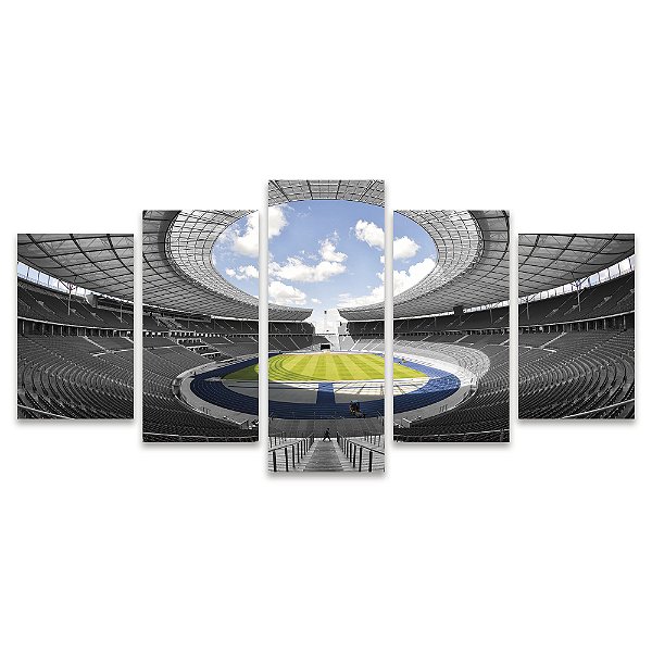 Kit Quadros Mosaico Estádio Olímpico Futebol