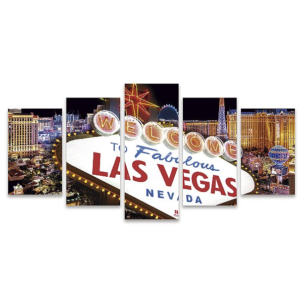 Kit Quadros Mosaico Las Placa Vegas Sala