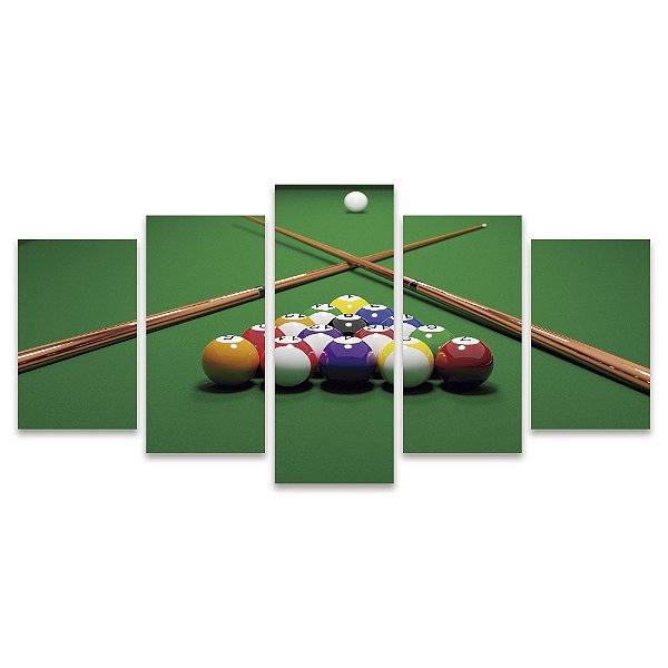 Kit Quadros Mosaico Pool Snooker Bilhar Sinuca Ball