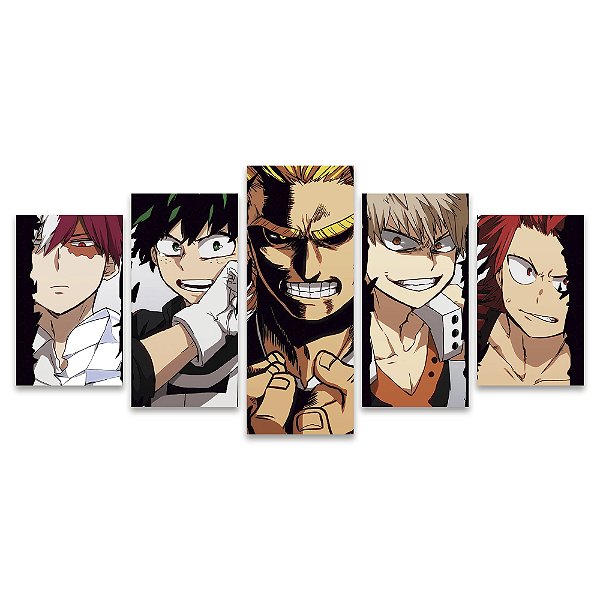 Kit Quadros Mosaico Personagens Anime Boku Teen Hero