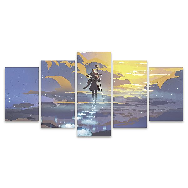 Kit Quadros Mosaico Surreal Feiticeira Rpg Teen