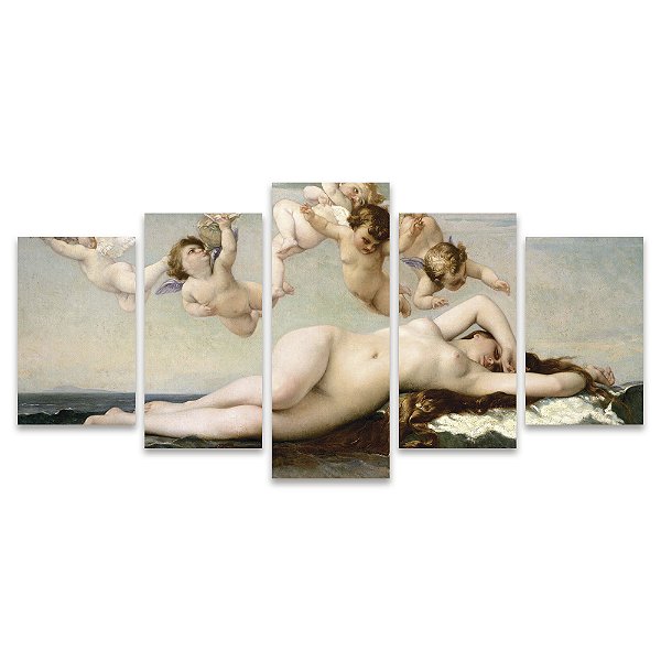 Kit Quadros Mosaico O Nascimento Anjos Vênus Pintura