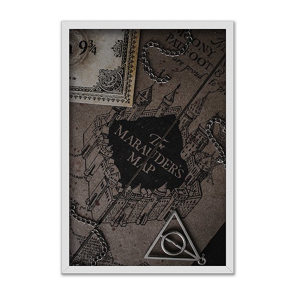 Quadro Decorativo Mapa Do Maroto Hp