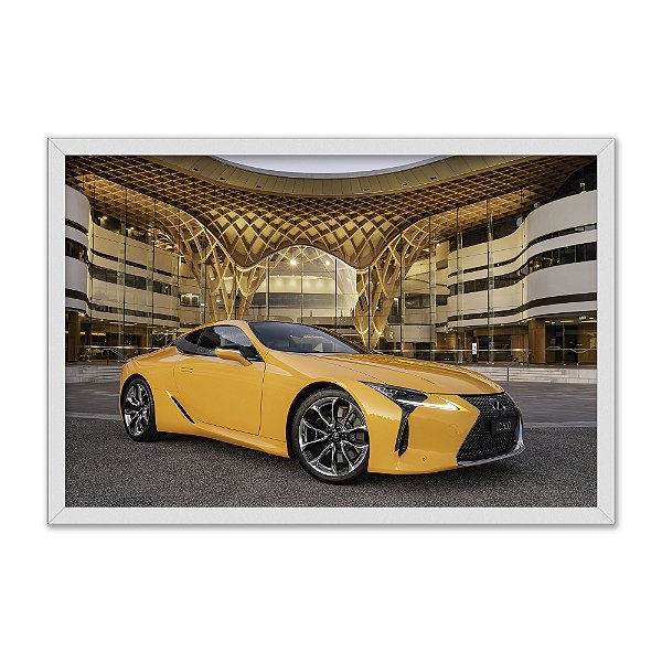 Quadro Decorativo Super Carro Sport Amarelo