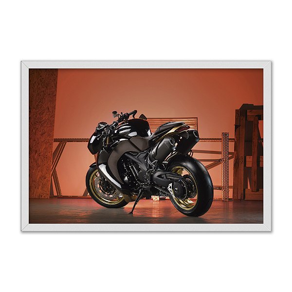 Quadro Decorativo Super Moto Sport Preta
