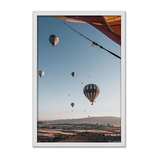 Quadro Decorativo Balão Paisagem Céu Azul
