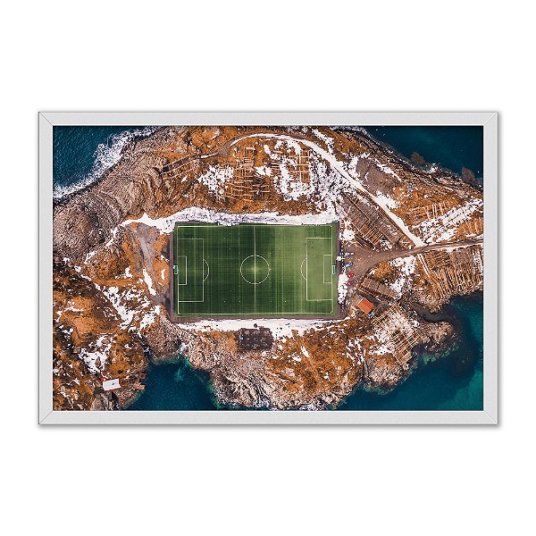 Quadro Decorativo Estádio De Futebol Numa Ilha