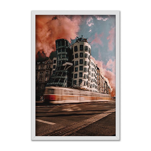 Quadro Decorativo Cidade Industrial Abstrata
