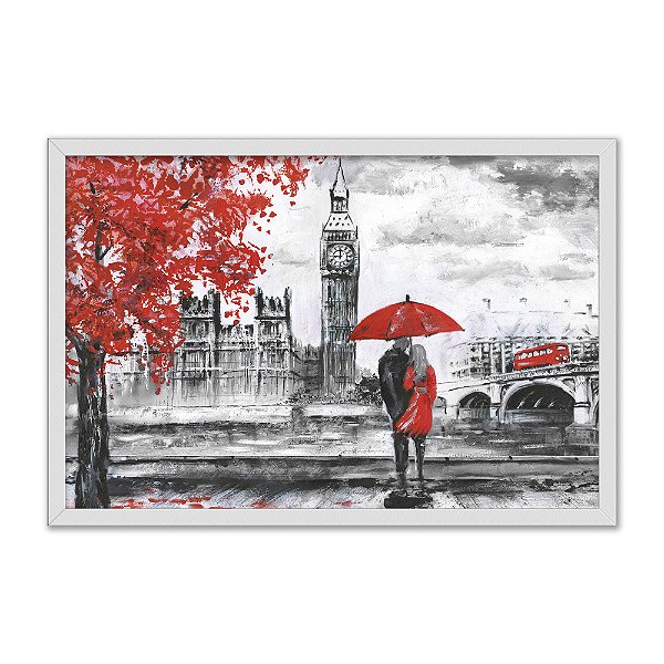 Quadro Decorativo Big Ben Inglaterra Guarda Chuva