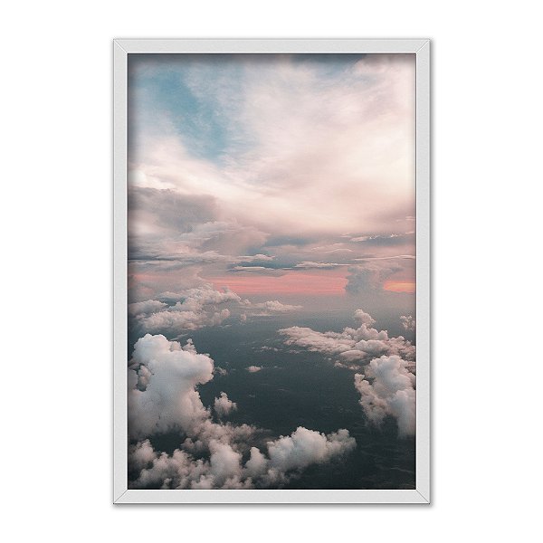 Quadro Decorativo Vista Aérea Céu Acima das Nuvens