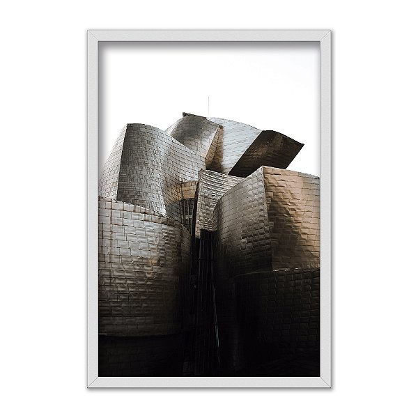 Quadro Decorativo Arquitetura Abstrata Construção De Metal