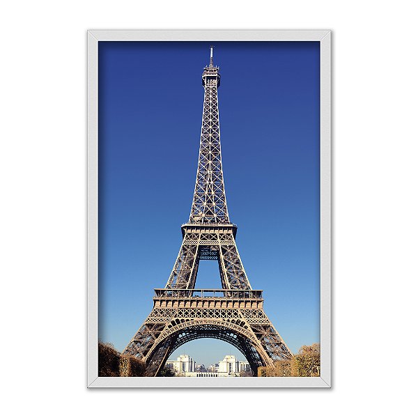 Quadro Decorativo Paris França TorreEiffel Contraste Céu Azul