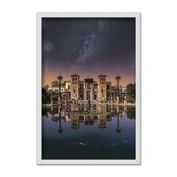 Quadro Decorativo Arte Moderna Museu Espelhado Céu Estrelado