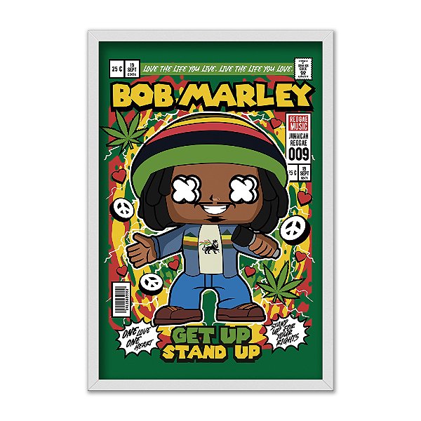 Quadro Decorativo Reggae Marley Chibi